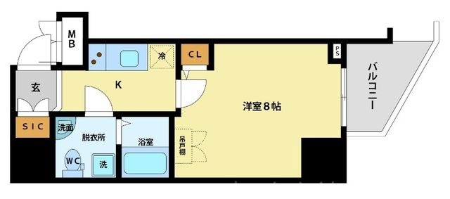 拡大写真:セレニテ福島アリア 4階405の間取り