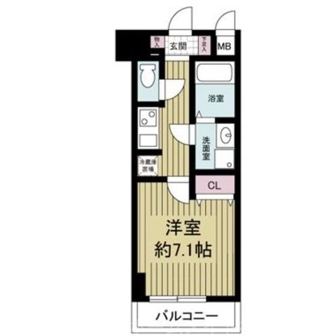 拡大写真：S-RESIDENCE　Hommachi Marks 12階1205の間取り