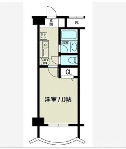 拡大写真:ノルデンハイムリバーサイド天神橋 8階B806の間取り