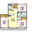 イル ヴィラージュ A棟の間取図