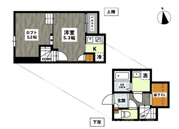 拡大写真:ADC高島リブレ 2階202の間取り