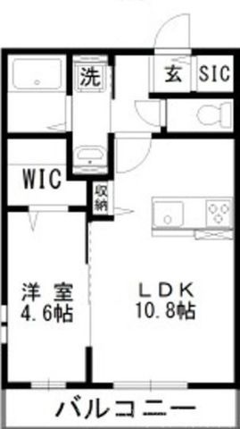 拡大写真:岡山市南区芳泉3丁目 2階201の間取り