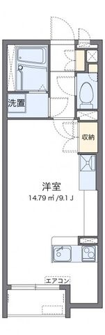 拡大写真：玉野市田井４丁目 1階106の間取り