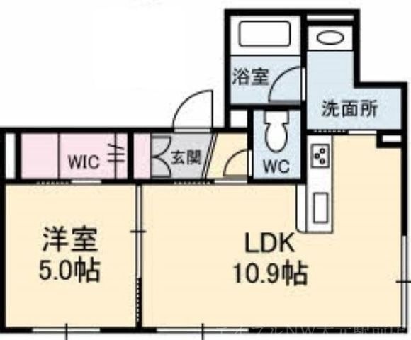 拡大写真:フルールK 1階102の間取り
