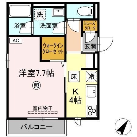 拡大写真:サンライズ 1階101の間取り