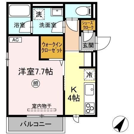 拡大写真:サンライズ 2階201の間取り