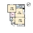 パインデュー A棟の間取図
