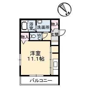 拡大写真:ジュネス・アニー A 3階301の間取り