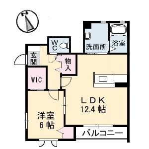 拡大写真:エスペラント 1階101の間取り