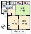 ディアスすぎB棟の間取図