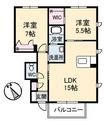 ピアタウンD棟の間取図