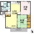 パストラル米原B棟の間取図
