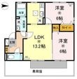 クレセント北峰 B棟の間取図
