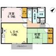 リバーポートあき B棟の間取図