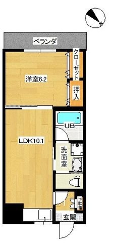 拡大写真:ピアコートB 1階1Iの間取り