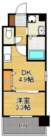 拡大写真:福岡市西区周船寺3丁目 2階202の間取り