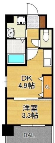 拡大写真:福岡市西区周船寺3丁目 6階601の間取り