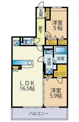拡大写真：福岡市早良区次郎丸３丁目 1階108の間取り