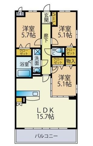 拡大写真:福岡市早良区次郎丸3丁目 1階109の間取り