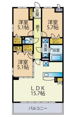 拡大写真:福岡市早良区次郎丸3丁目 1階110の間取り