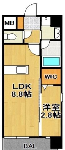 拡大写真：福岡市早良区野芥２丁目 3階301の間取り
