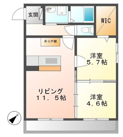 拡大写真：スワン　スタイル 1階101の間取り