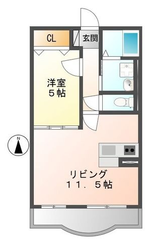 拡大写真:デュオグラート 3階304の間取り