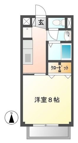 拡大写真:リバーサイドハイツ 1階101の間取り