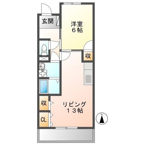 拡大写真:タキオン B 1階103の間取り