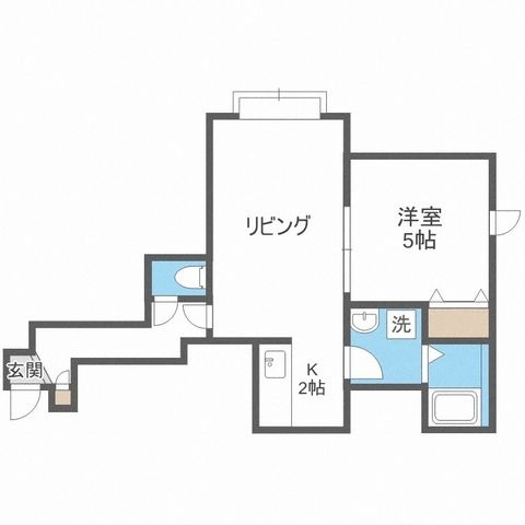 拡大写真:パシフィックオーシャン 2階201の間取り