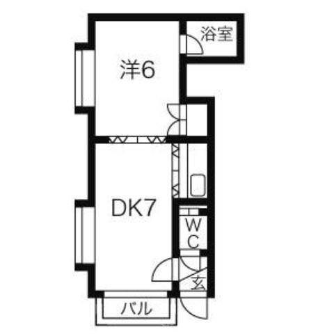 拡大写真:エミネンスN40 3階301の間取り