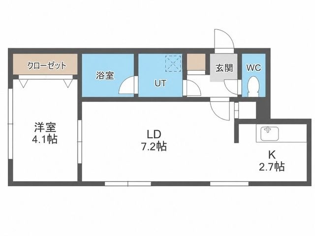 拡大写真:La Meridian 5階501の間取り