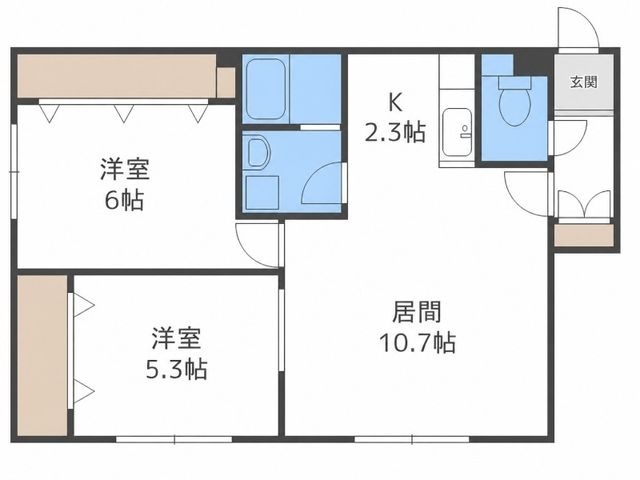 拡大写真:ファインド元町Ⅱ 3階203の間取り