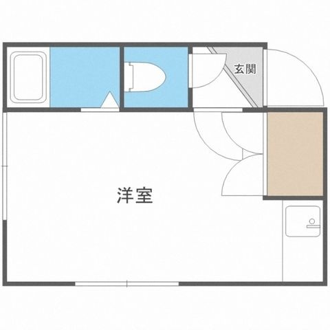 拡大写真:クルーズハウス元町 2階103の間取り