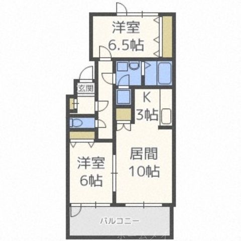拡大写真:Cosmo Life 1階103の間取り