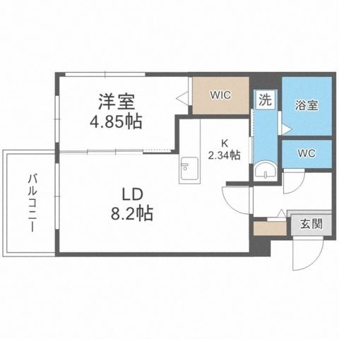 拡大写真:コローレE17 2階206の間取り