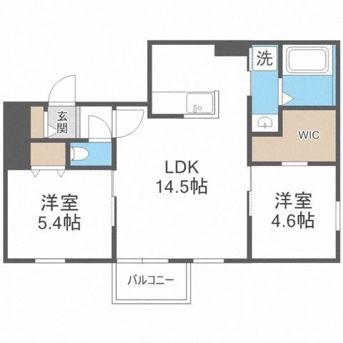 拡大写真：ＤＯＵＢＬＥＢＥＲＲＹ 2階203の間取り
