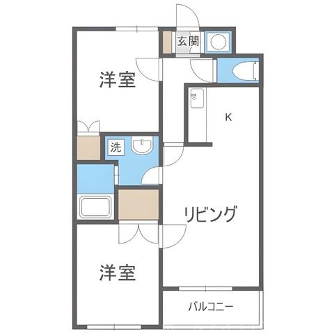 拡大写真:グリシーヌ41 3階303の間取り