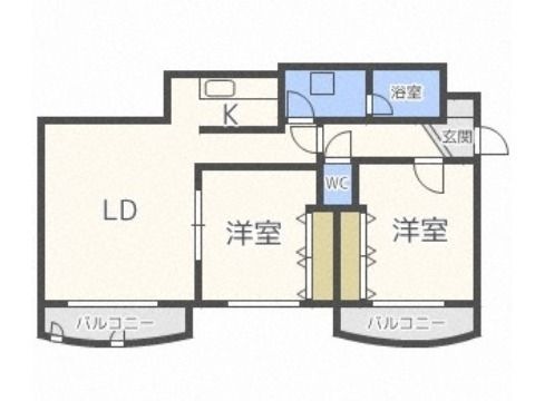 拡大写真:CABIN25 3階303の間取り