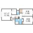 ディアス山の手311Bの間取図