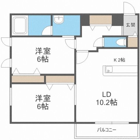 拡大写真：STELLA神宮外苑 2階202の間取り