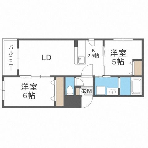 拡大写真:Liaison琴似 4階403の間取り