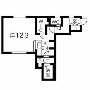 拡大写真:ラフィナート山鼻 1階105の間取り