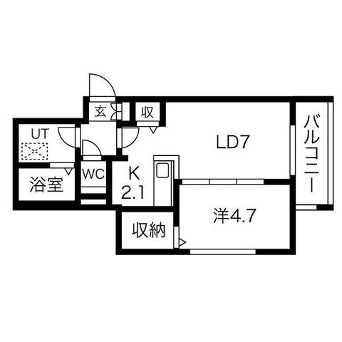 拡大写真:シティレジデンス南12条 3階301の間取り