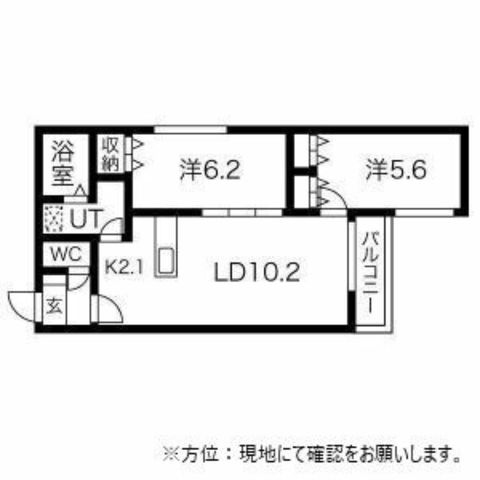 拡大写真:ウェストヴィレッジ 4階402の間取り