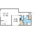 Ｔ－ＳＴＡＧＥ　ＦＵＳＨＩＭＩの間取図