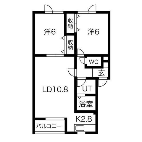 拡大写真:カーサ西町 1階103の間取り