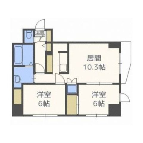 拡大写真:マハトゥール伏見 9階902の間取り