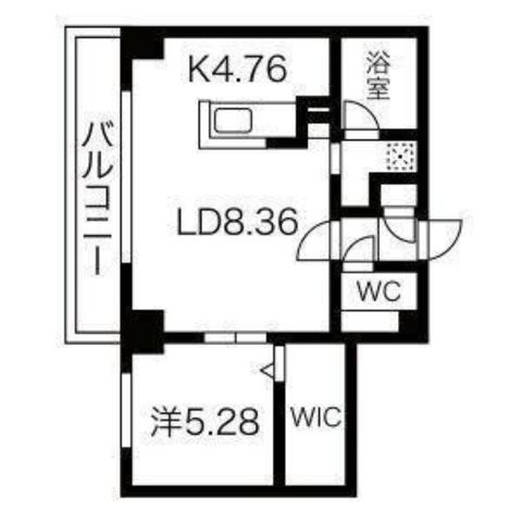 拡大写真:Blanc Casita 4階402の間取り
