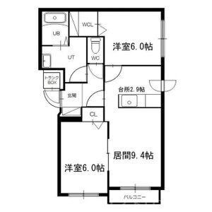 拡大写真：フォンテーヌ宮の森 3階302の間取り